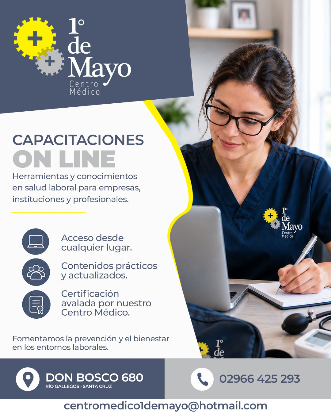 Capacitaciones online Centro Médico 1° de Mayo